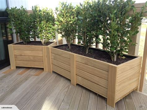 large wood tree planter boxes